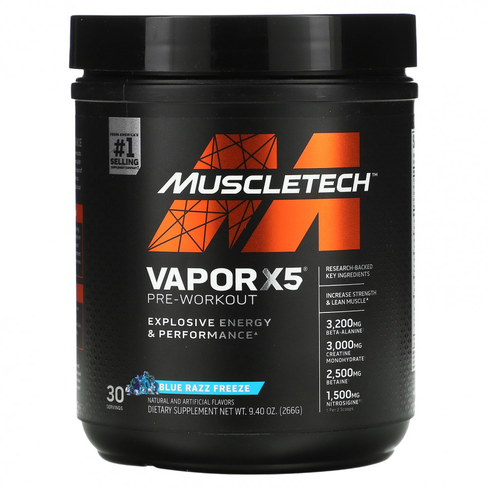  Muscletech, VaporX5, Next Gen,  ,   Blue Razz Freeze, 266  (9,40 )    -     , -, 