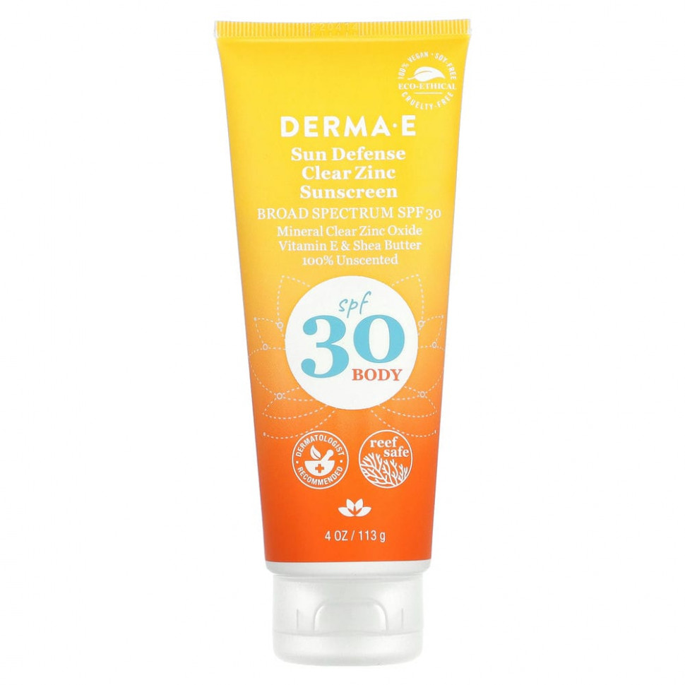  DERMA E, Sun Defense Clear Zinc,    , SPF 30,  , 113  (4 )    -     , -, 