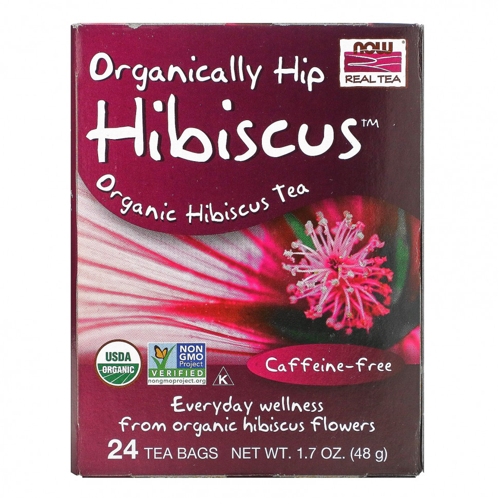  NOW Foods, Real Tea, Organically Hip Hibiscus Tea,  ,  , 24  , 48  (1,7 . )    -     , -, 