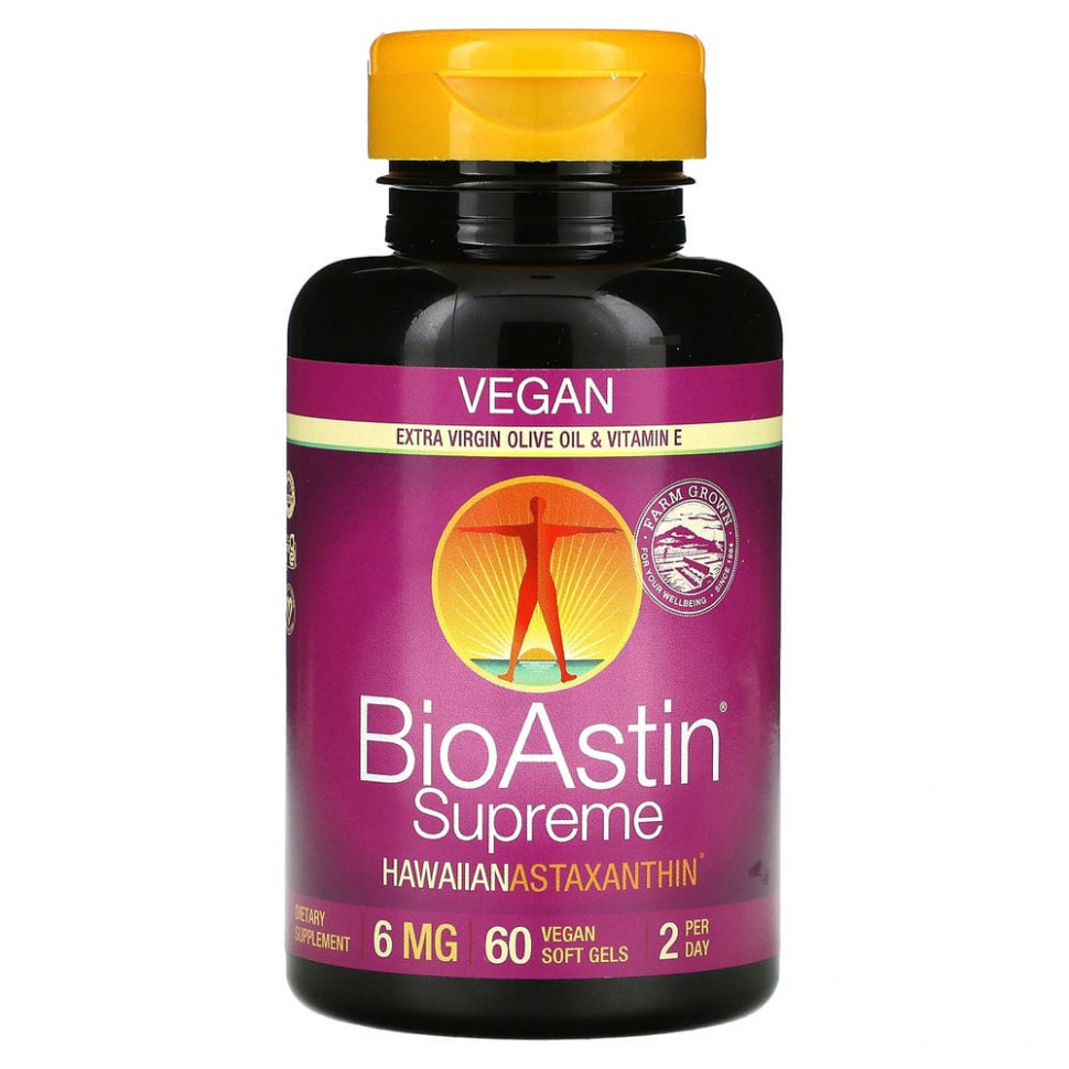  Nutrex Hawaii, BioAstin Supreme, 6 , 60      -     , -, 