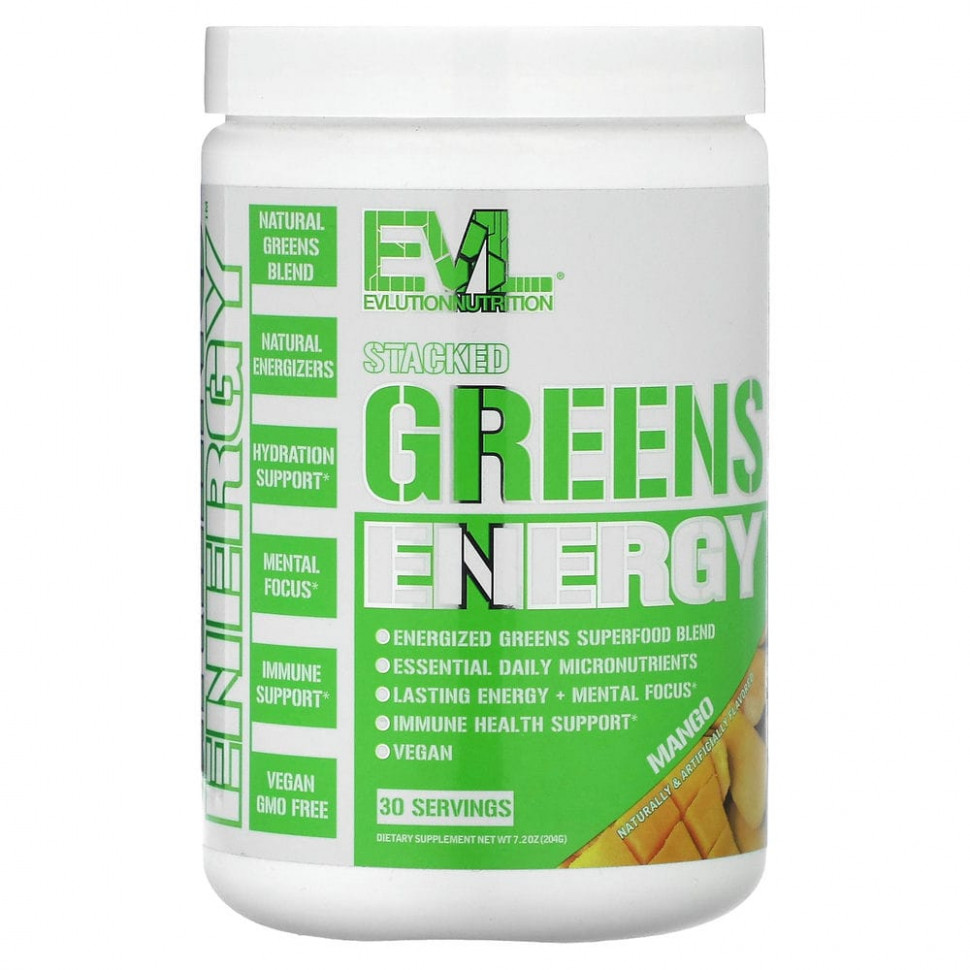  EVLution Nutrition, Stacked Greens Energy, , 204  (7,2 )    -     , -, 