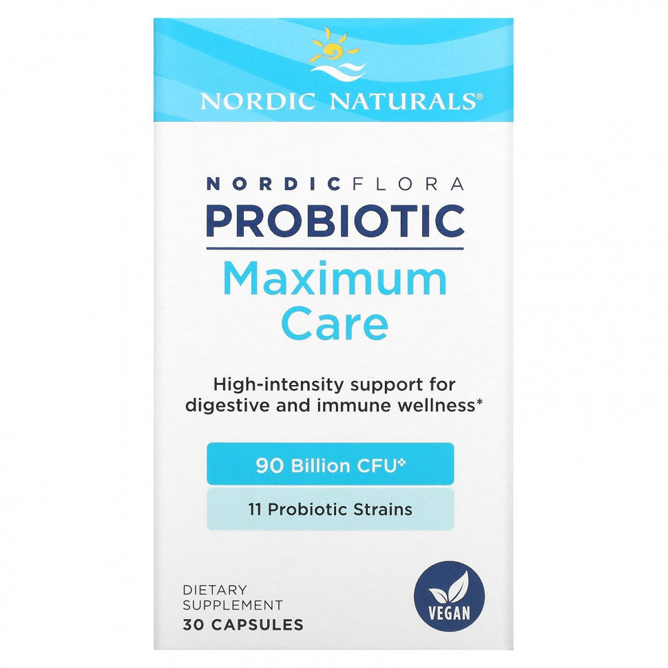  Nordic Naturals, Nordic Flora Probiotic, Maximum Care, 90  , 30     -     , -, 