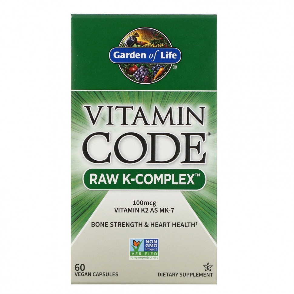  Garden of Life, Vitamin Code, Raw K-Complex,   K, 60      -     , -, 