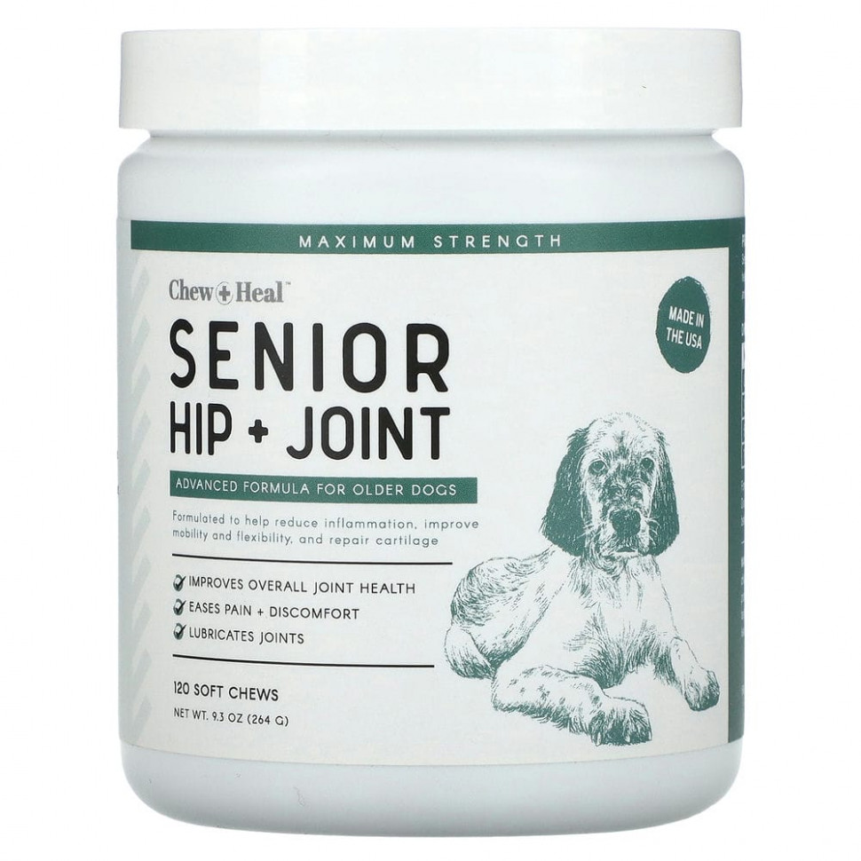  Chew + Heal, Senior Hip + Joint,      , 120  , 264  (9,3 )  Iherb ()  