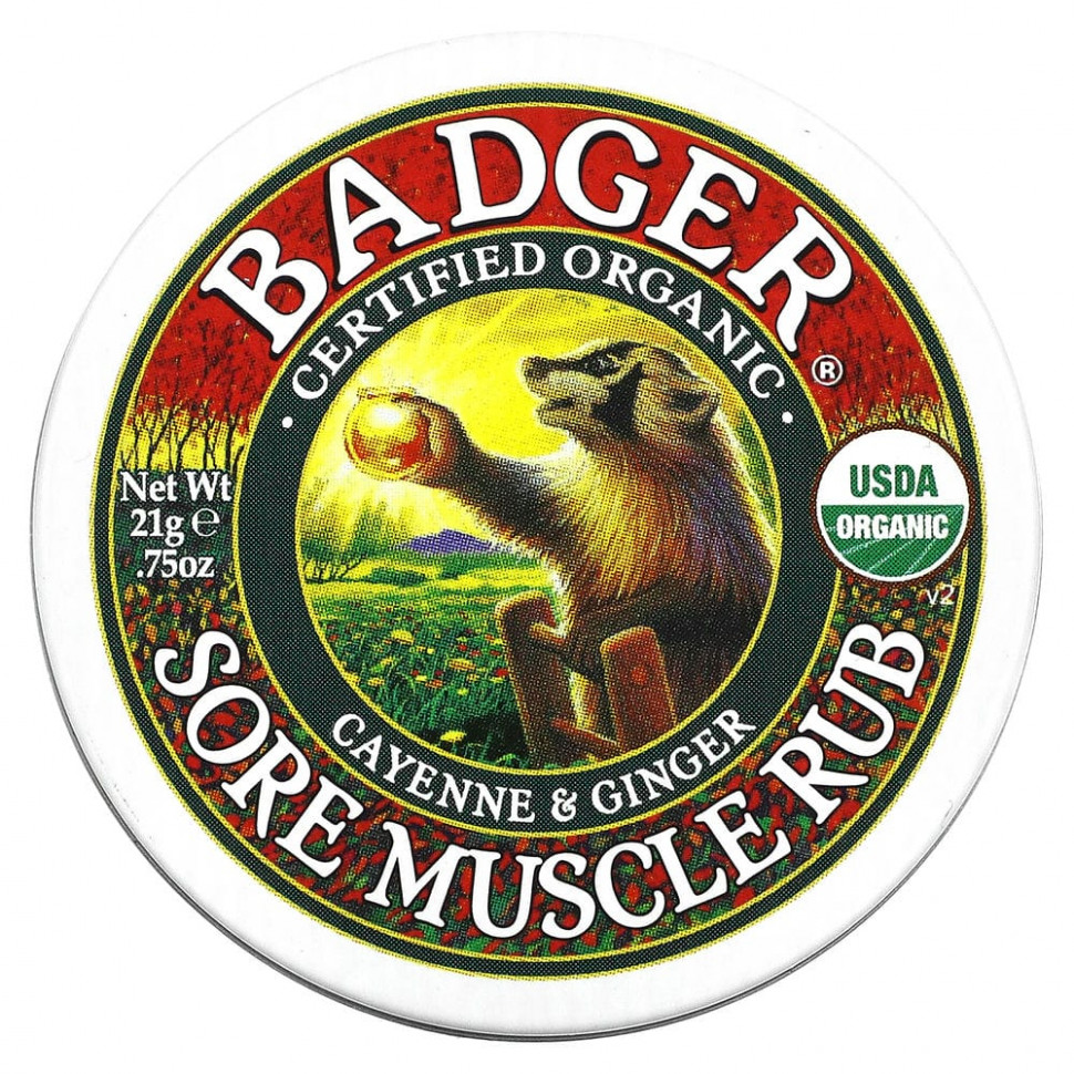 ���� Badger Company, Sore Muscle Rub, ���� �� ���� � ������ � ��������� ������ � �������, 21 � (0,75 �����)  Iherb (������) ������ ������