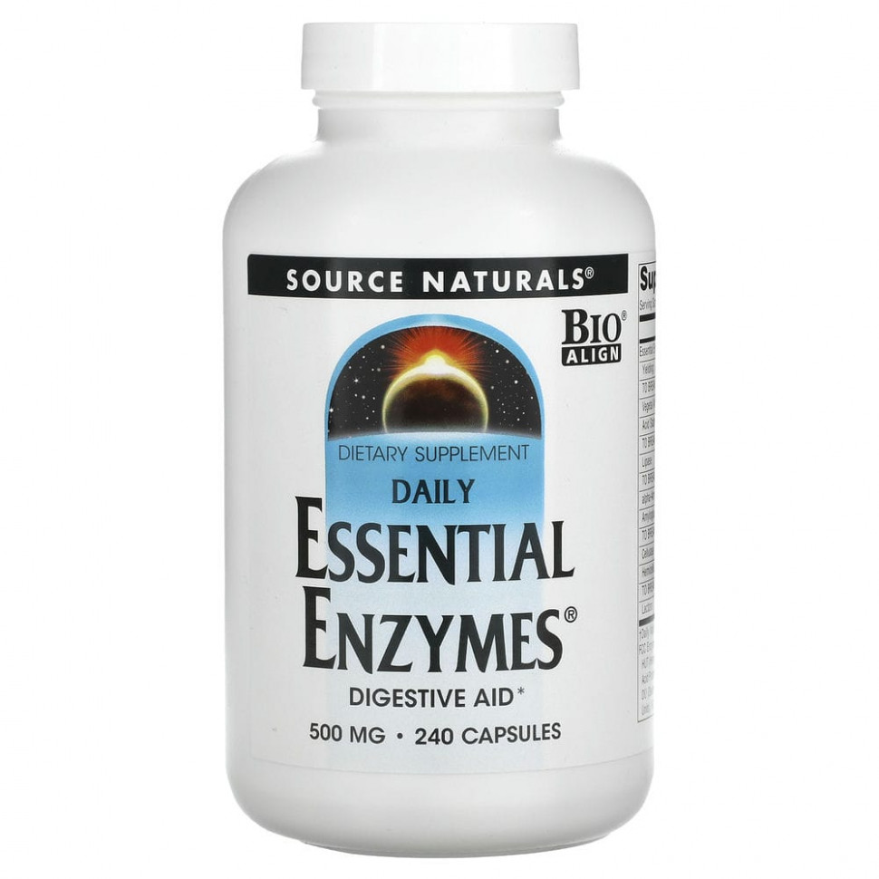  Source Naturals, Daily Essential Enzymes,       , 500 , 240     -     , -, 