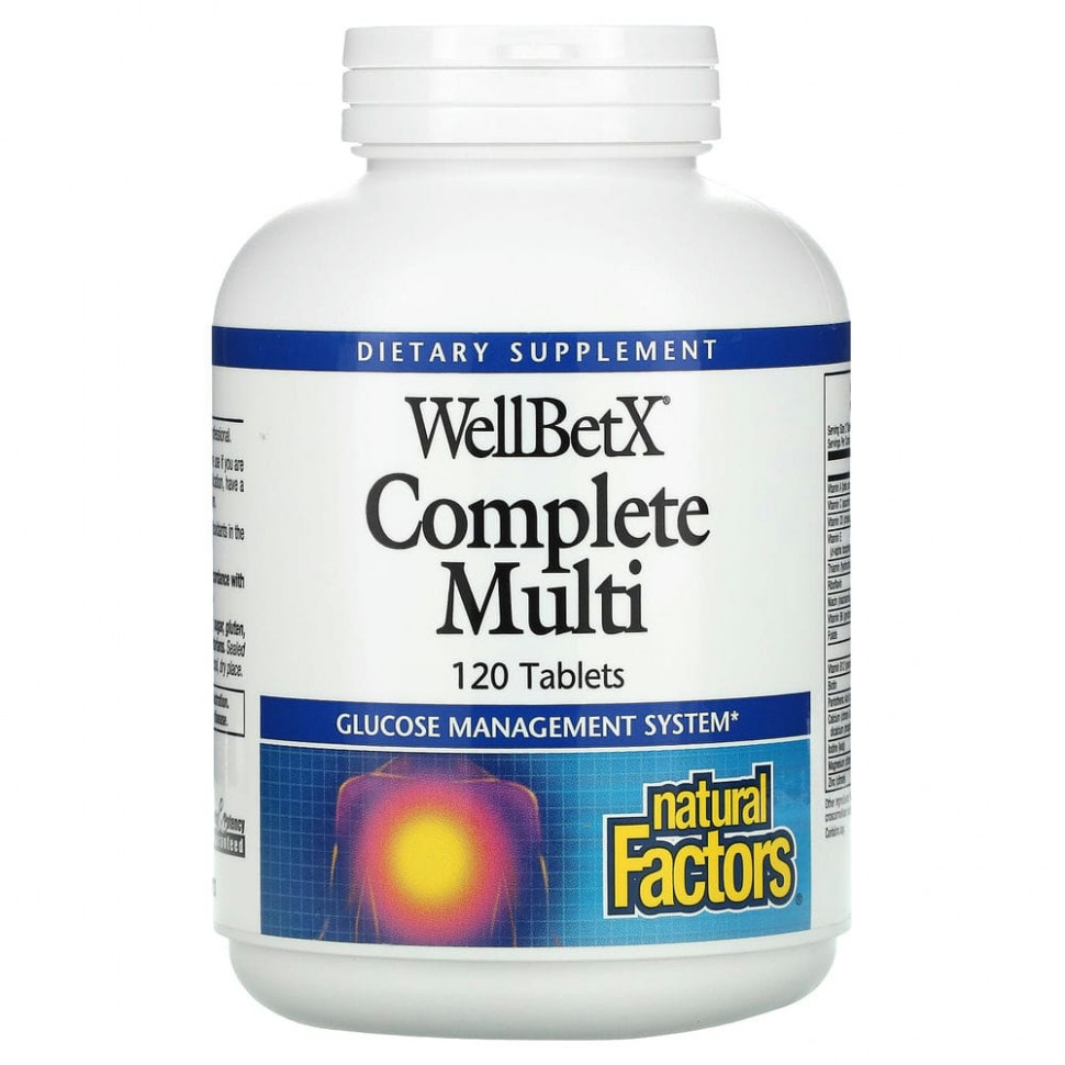  Natural Factors, WellBetX Complete Multi, 120     -     , -, 