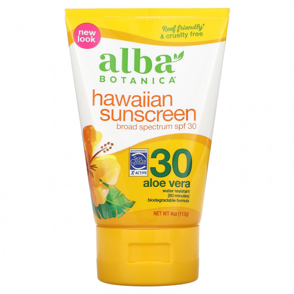 ���� Alba Botanica, ����������� ��������� �������������� ����, ������ ������ SPF 30, 4 ������ ����� (113 �)  Iherb (������) ������ ������