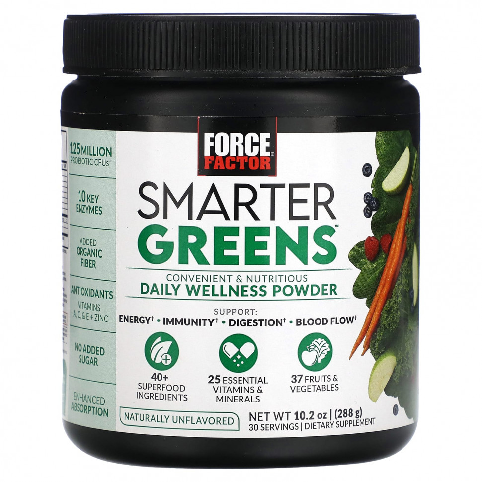  Force Factor, Smarter Greens,   ,  , 288  (10,2 )    -     , -, 