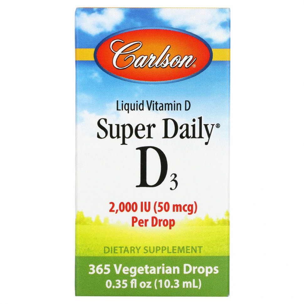  Carlson Labs, Super Daily D3,  D3, 50  (2000 ), 10,3  (0,35 . )    -     , -, 