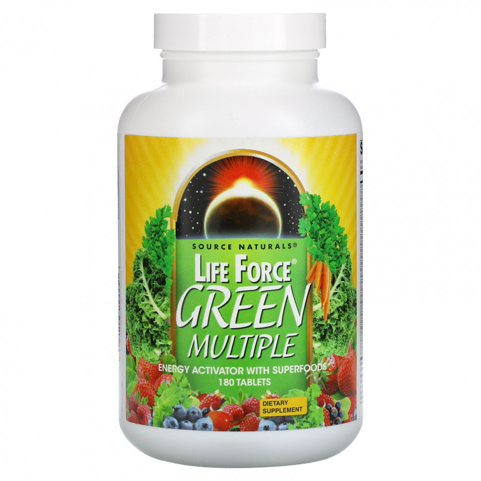  Source Naturals, Life Force, Green Multiple, 180     -     , -, 