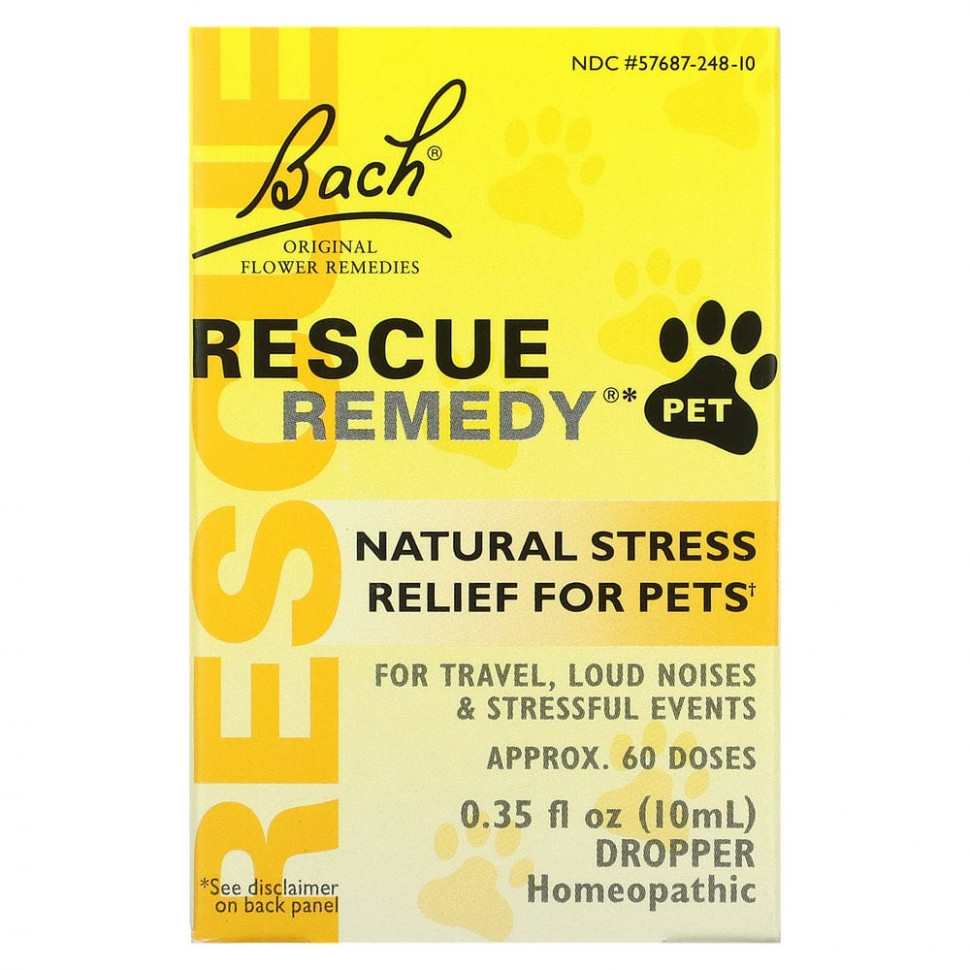 ���� Bach, Original Flower Remedies, Rescue Remedy Pet, ����������� �������� ��� ������ �������, �������, 10 �� (0,35 ����. �����)  Iherb (������) ������ ������