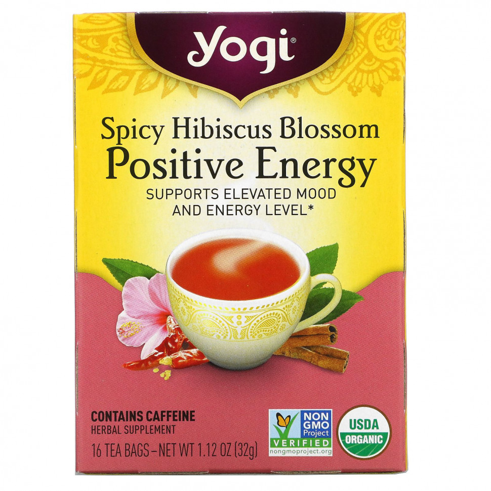  Yogi Tea, Spicy Hibiscus Positive Energy, 16  , 32  (1,12 )    -     , -, 