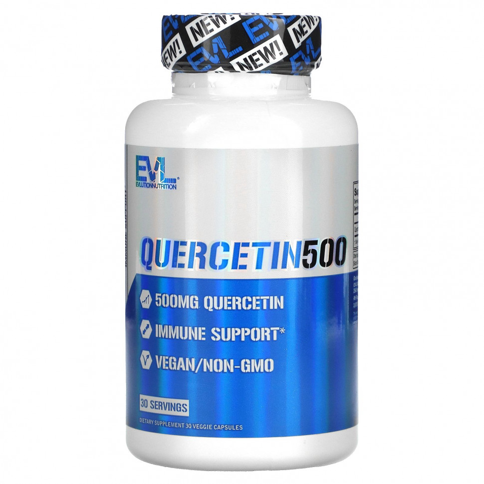  EVLution Nutrition, Quercetin 500, 500 mg, 30 Veggie Capsules    -     , -, 