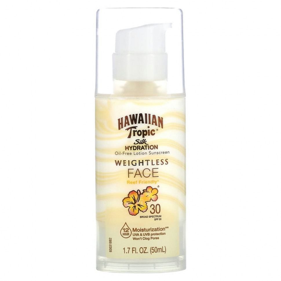  Hawaiian Tropic, Silk Hydration, Weightless Face,       , SPF 30, 50     -     , -, 