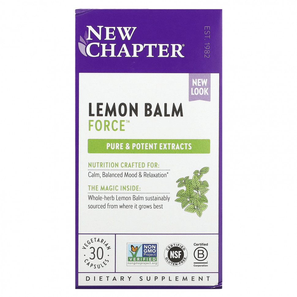  New Chapter, Lemon Balm Force, 30      -     , -, 