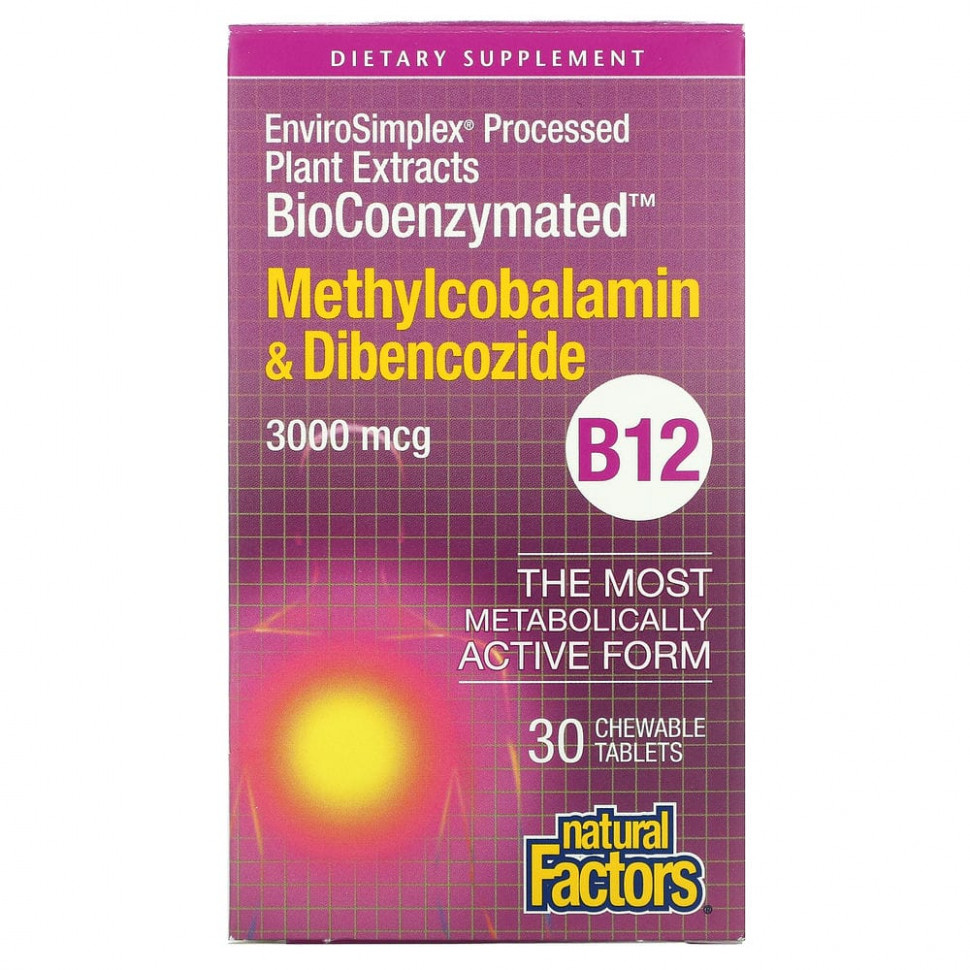  Natural Factors, BioCoenzymated, B12,   , 3000 , 30      -     , -, 