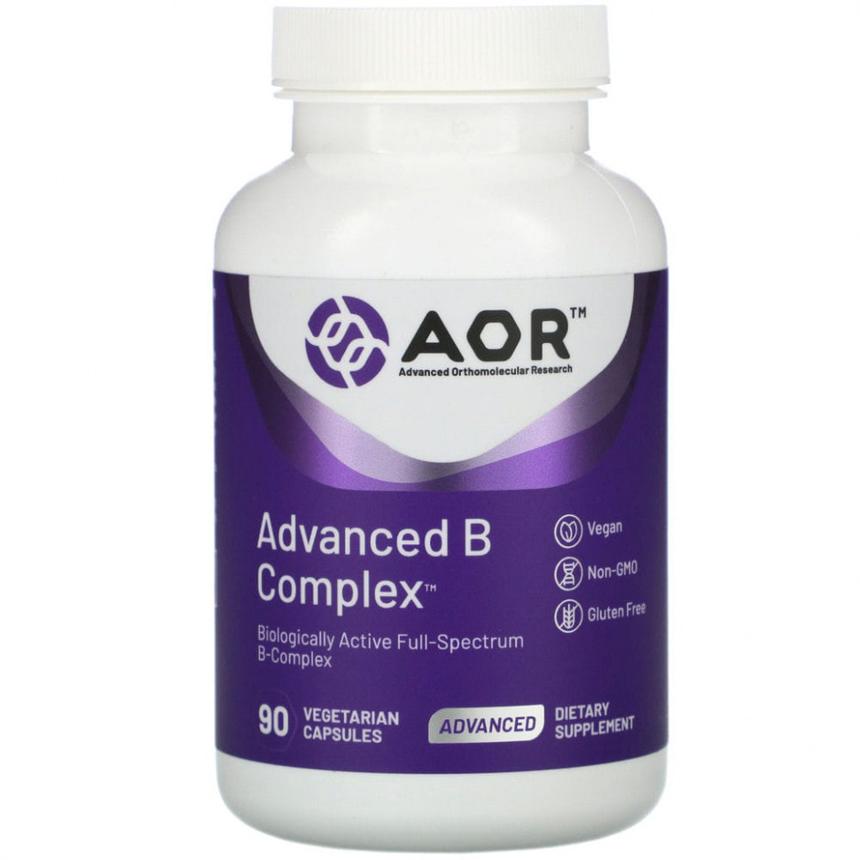  Advanced Orthomolecular Research AOR, Advanced B Complex,     , 90      -     , -, 