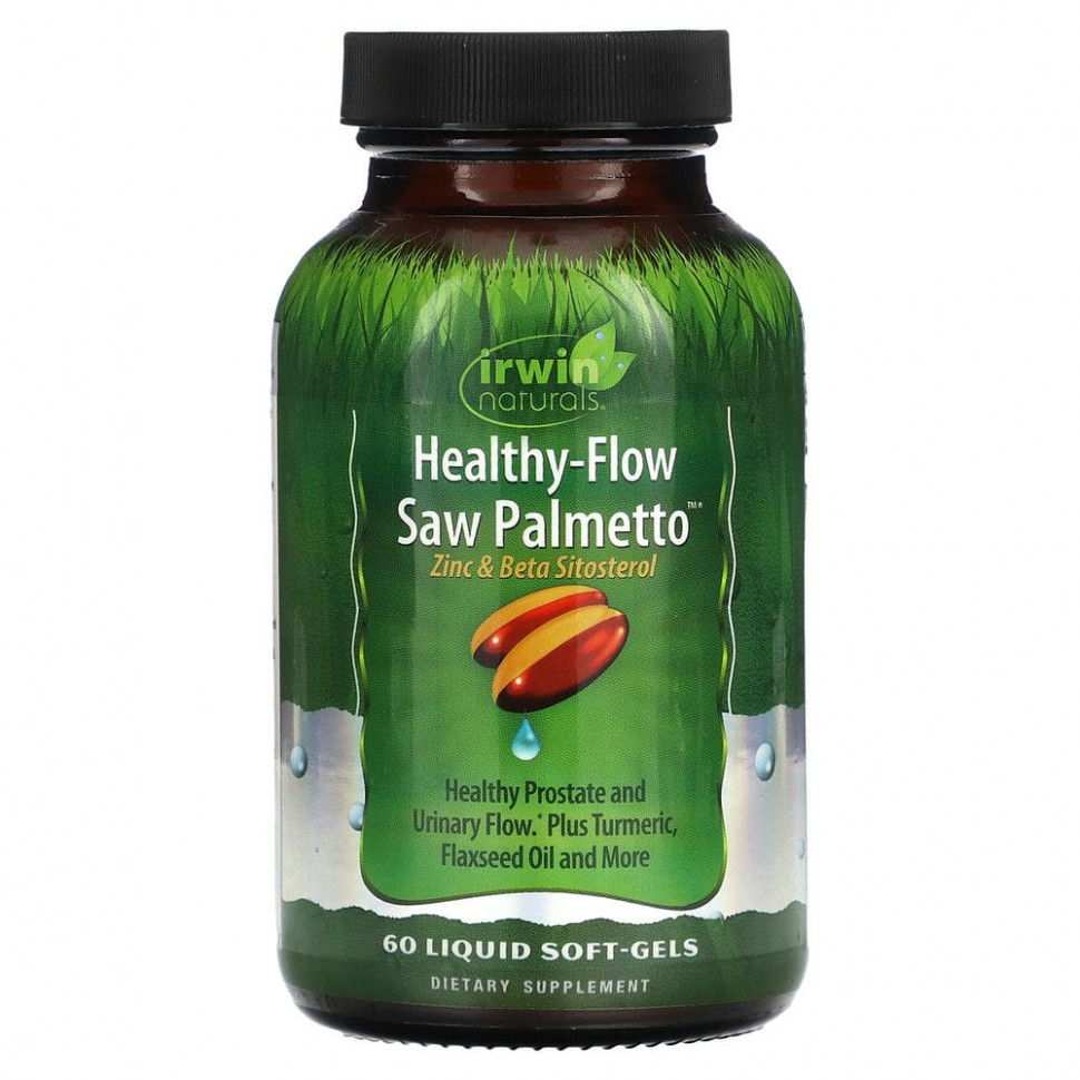  Irwin Naturals, Healthy Flow Saw Palmetto, 60 Liquid Soft-Gels    -     , -, 