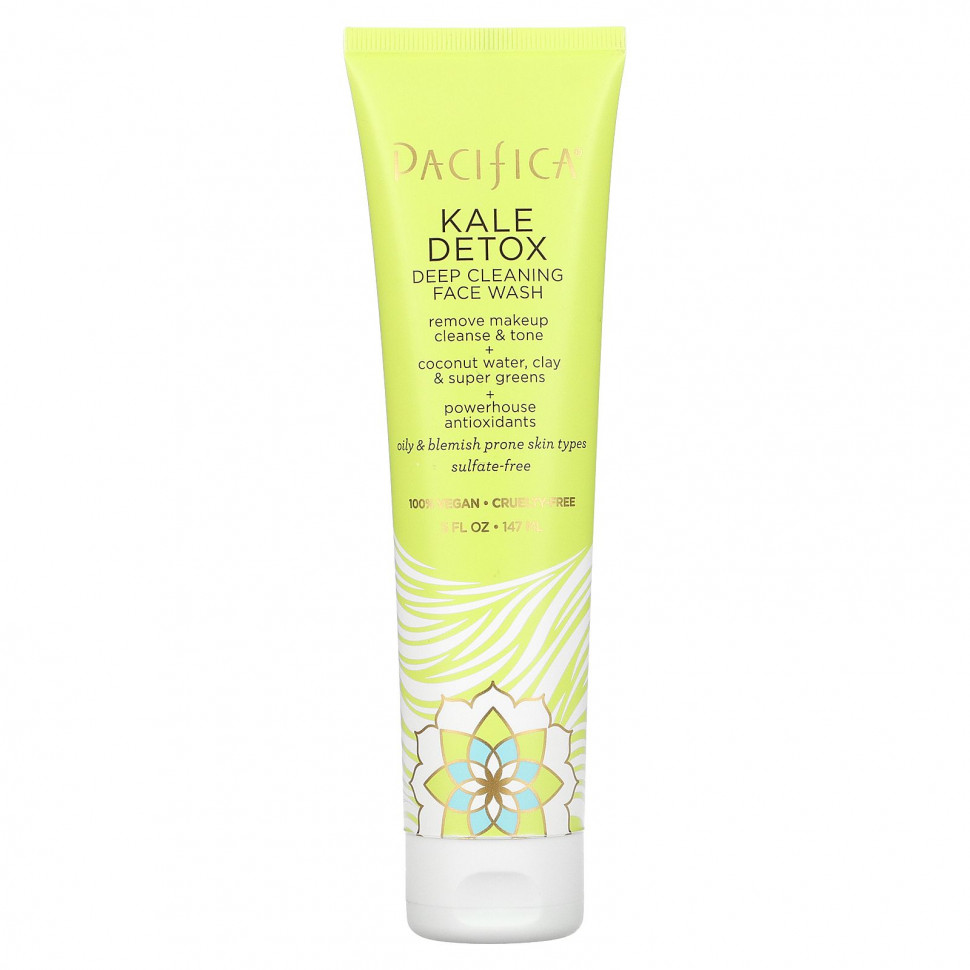  Pacifica, Kale Detox Deep Cleansing Face Wash, 5 fl oz (147 ml)    -     , -, 