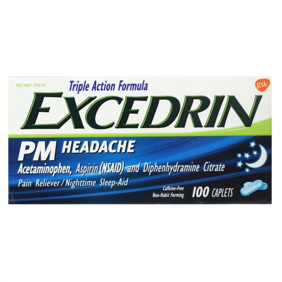  Excedrin, PM Headache, 100     -     , -, 