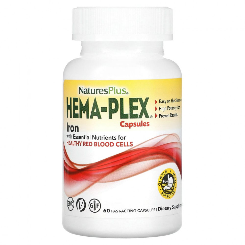  NaturesPlus, Hema-Plex,   , 60       -     , -, 