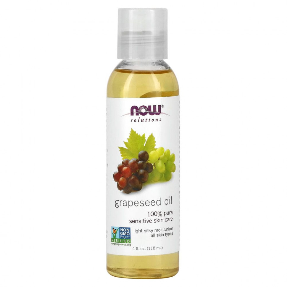  NOW Foods, Solutions, Grapeseed Oil, 4oz    -     , -, 