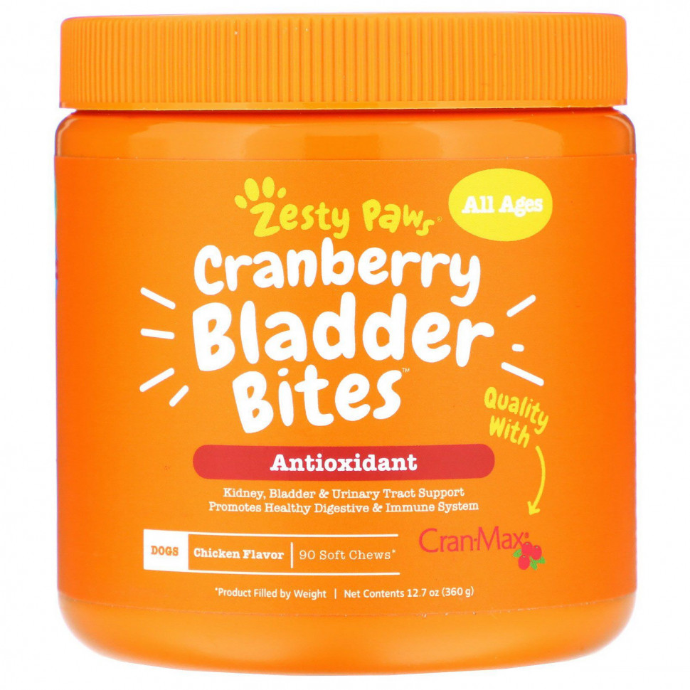  Zesty Paws, Cranberry Bladder Bites,     ,   ,   , 90   , 360  (12,7 )    -     , -, 