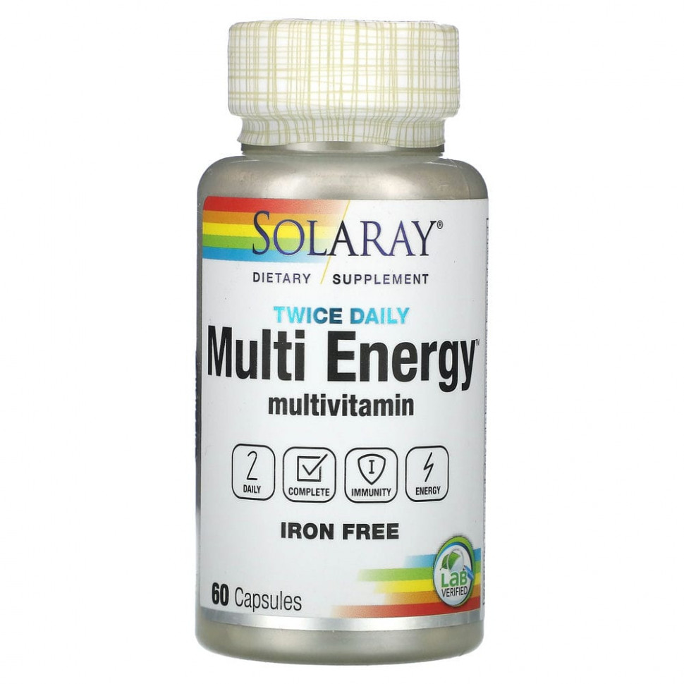  Solaray, Multi Energy Multivitamin,  , 2   , 60     -     , -, 