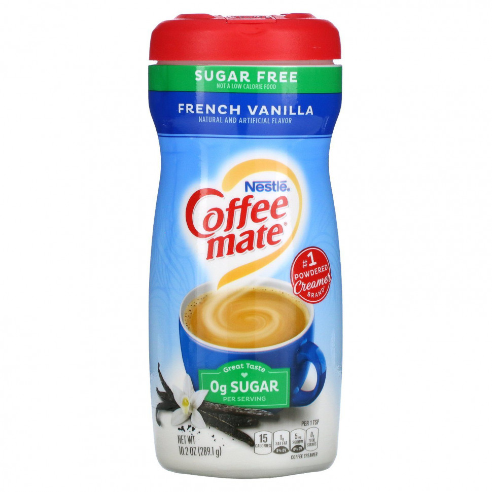  Coffee Mate, Sugar Free, Powder Coffee Creamer, French Vanilla, 10.2 oz (289.1 g)    -     , -, 