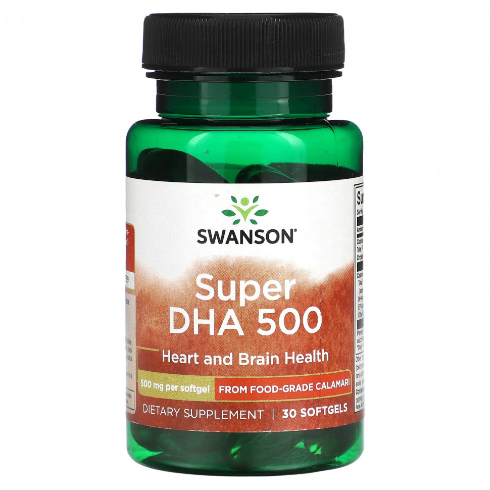  Swanson, Super DHA 500, 500 , 30      -     , -, 