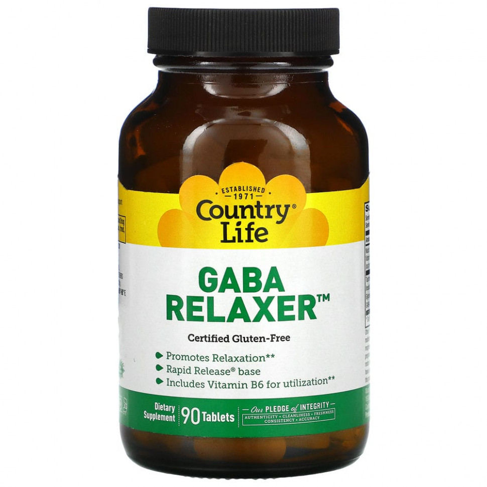  Country Life, GABA Relaxer, , 90     -     , -, 