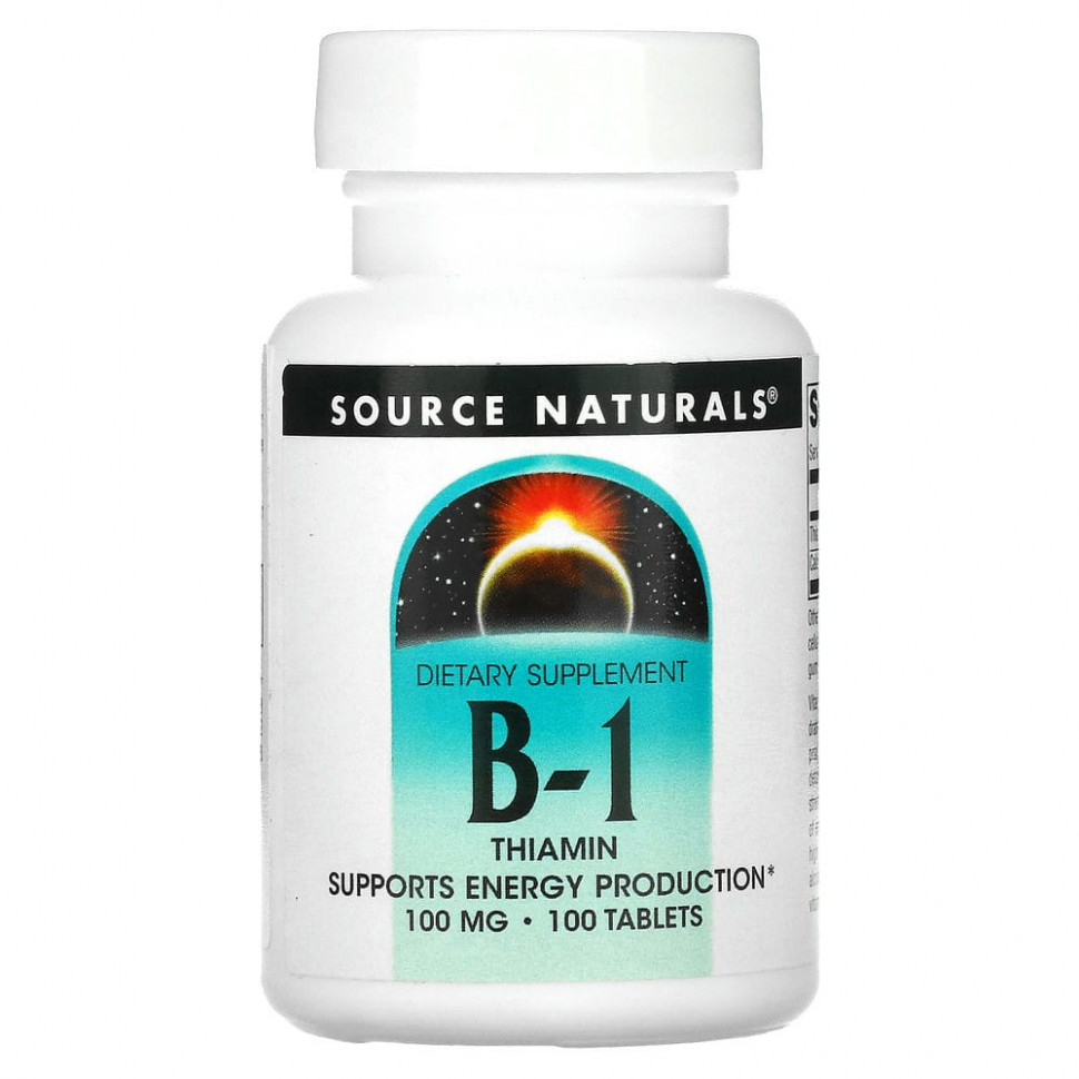  Source Naturals,  B1, , 100 , 100     -     , -, 