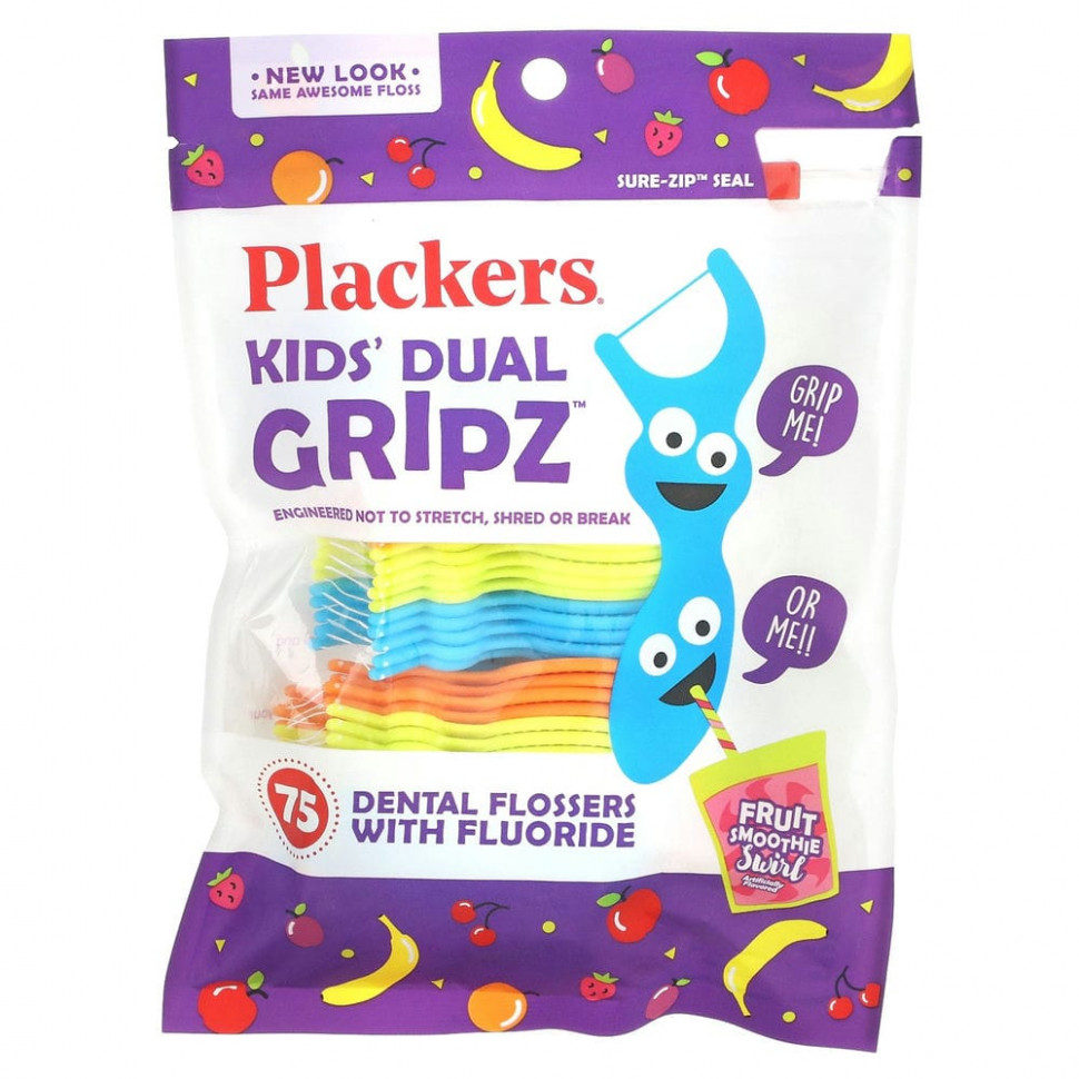  Plackers, Kid's Dual Gripz,    ,  ,  , 75 .  Iherb ()  