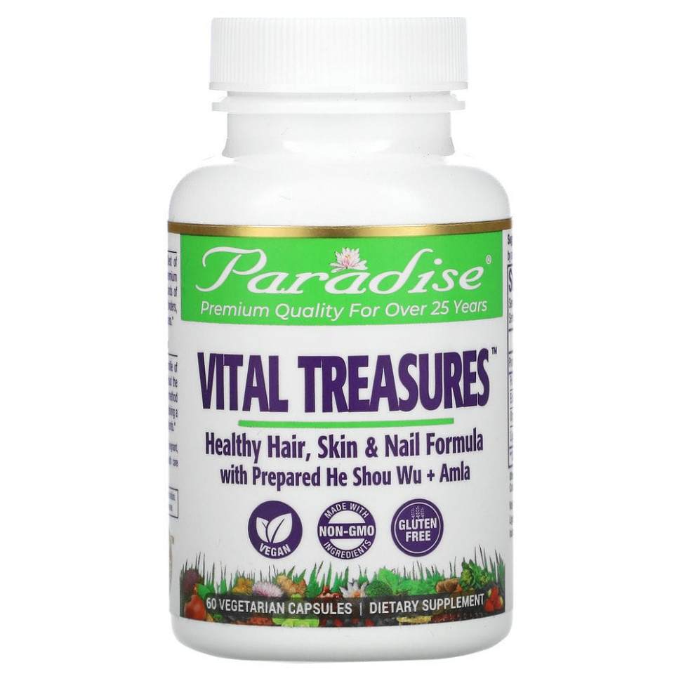  Paradise Herbs, Vital Treasures,  ,   , 60      -     , -, 