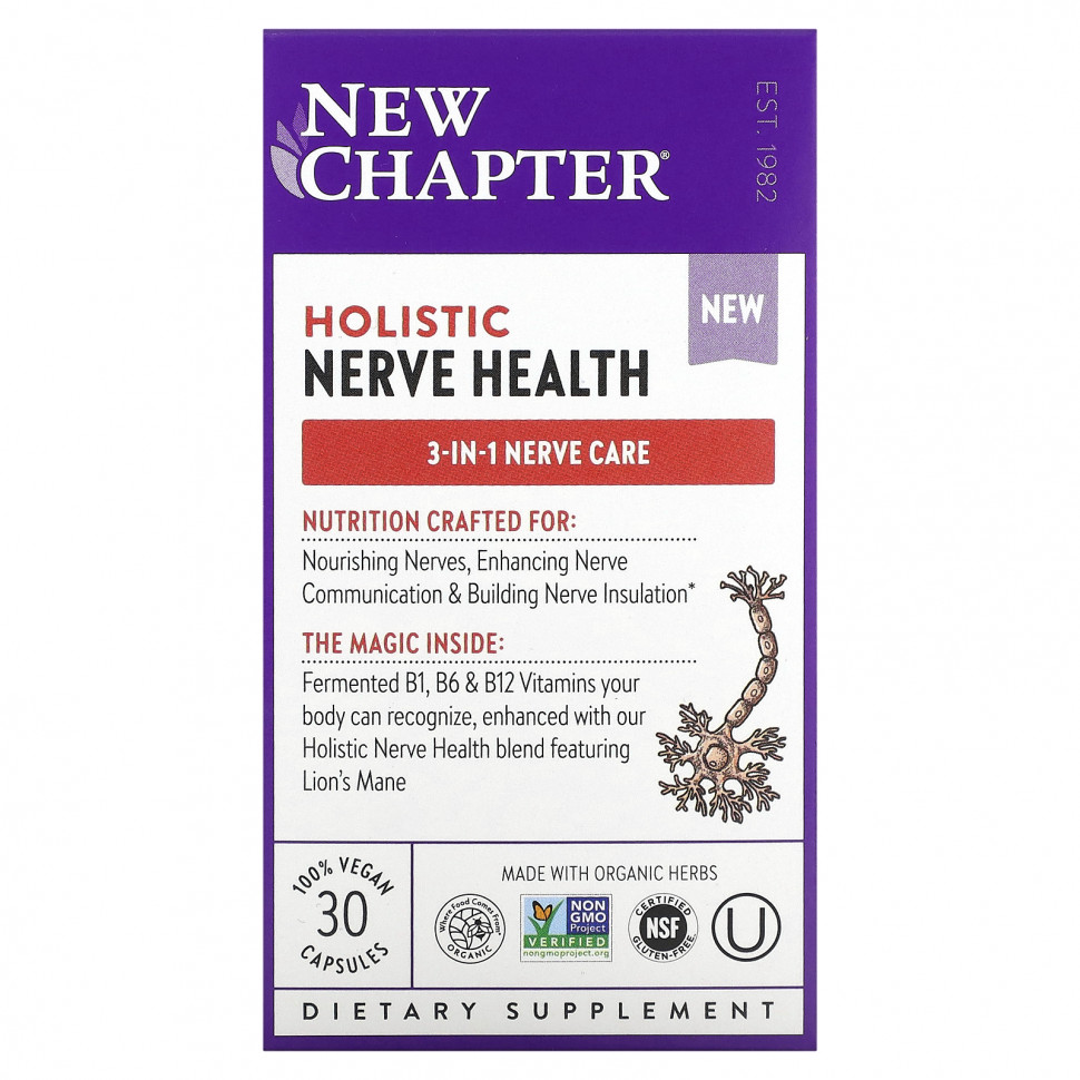  New Chapter, Holistic Nerve Health, 30     -     , -, 