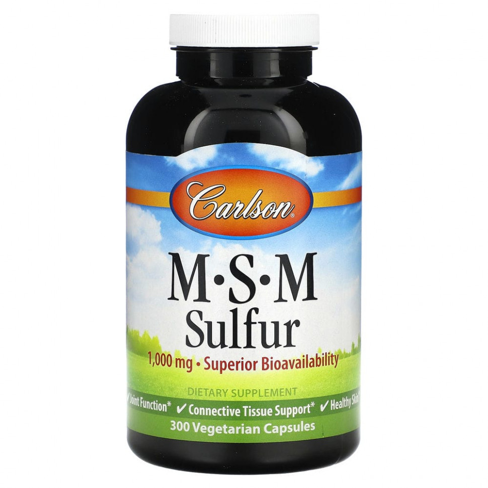  Carlson Labs, MSM Sulfur, 1000 , 300      -     , -, 