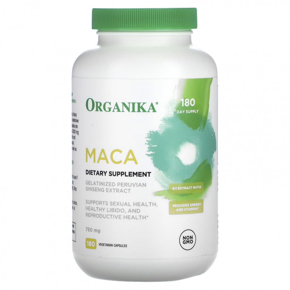  Organika, MACA, 750 mg, 180 Vegetarian Capsules  Iherb ()  