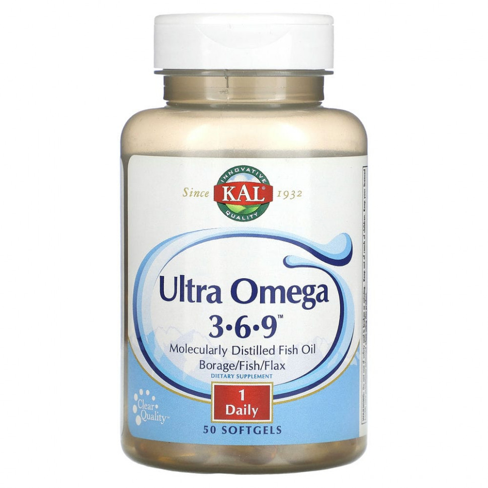  KAL, Ultra Omega 3, 6, 9, 50      -     , -, 