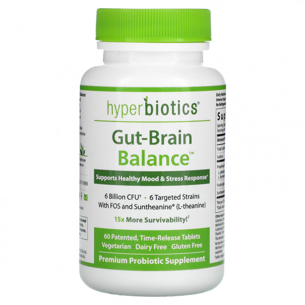  Hyperbiotics, GBX-Focus, Gut-Brain Connection, 6  , 60        -     , -, 