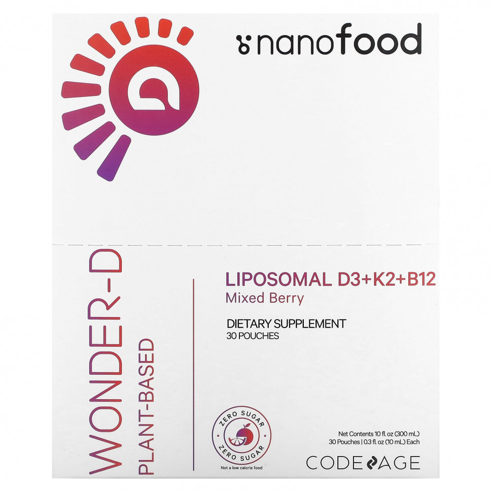  Codeage, Nanofood,   D3 + K2 + B12,  , 30   10  (0,3 . )    -     , -, 