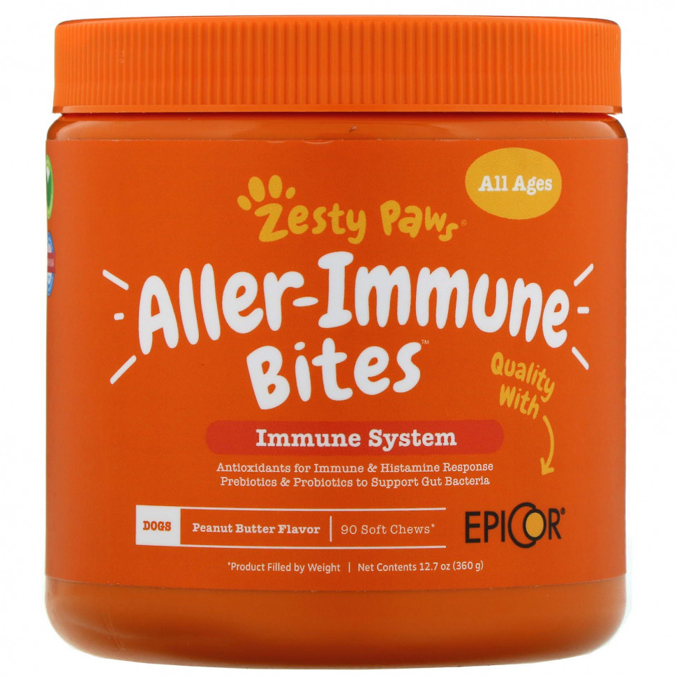  Zesty Paws, Aller-Immune Bites,   ,    , 90     Iherb ()  