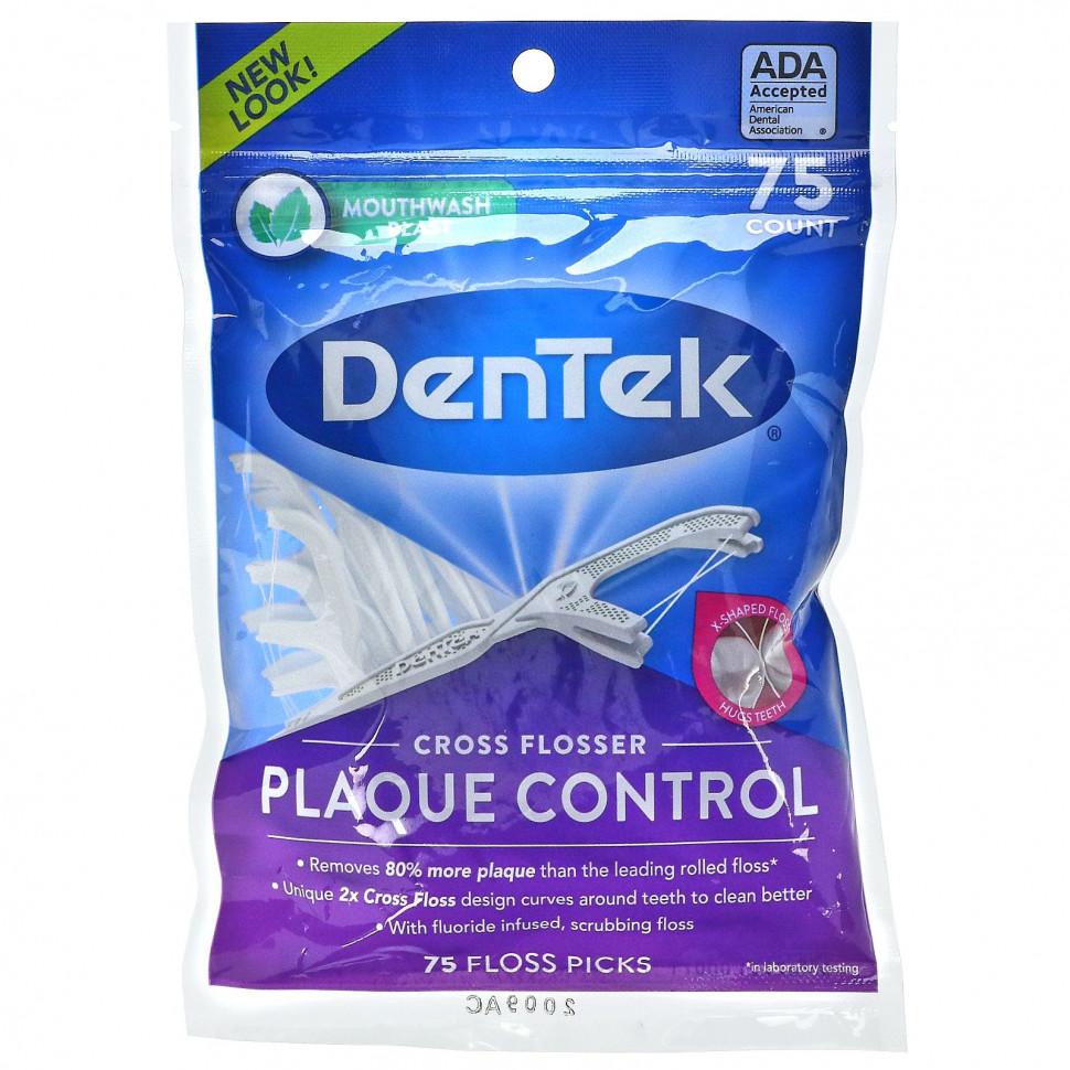 ���� DenTek, Cross Flosser Plaque Control, �������� ��� ���������� ���, 75 ����  Iherb (������) ������ ������