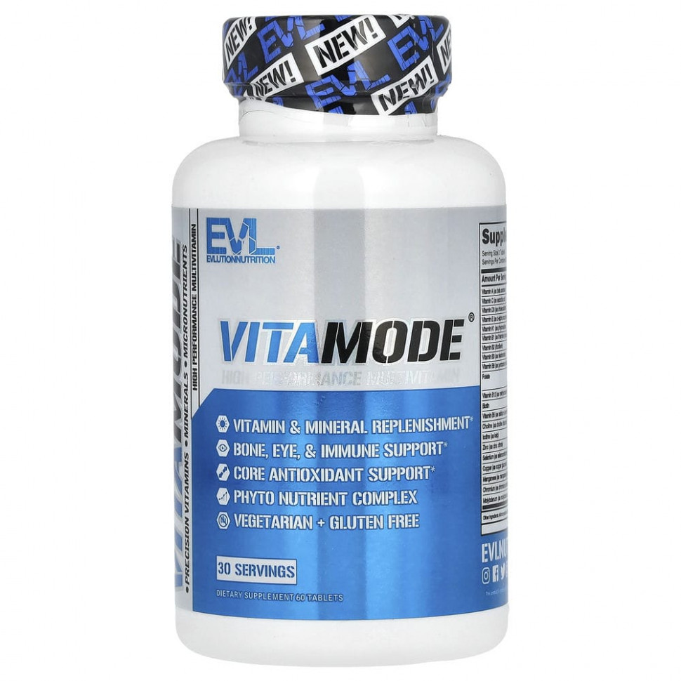  EVLution Nutrition, VitaMode, High Performance Multi Vitamin, 60 Tablets    -     , -, 