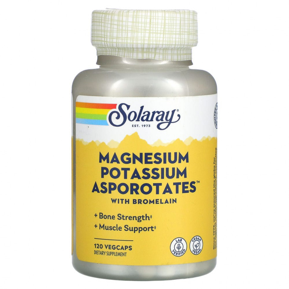  Solaray, Magnesium Potassium Asporotates,    , 120      -     , -, 