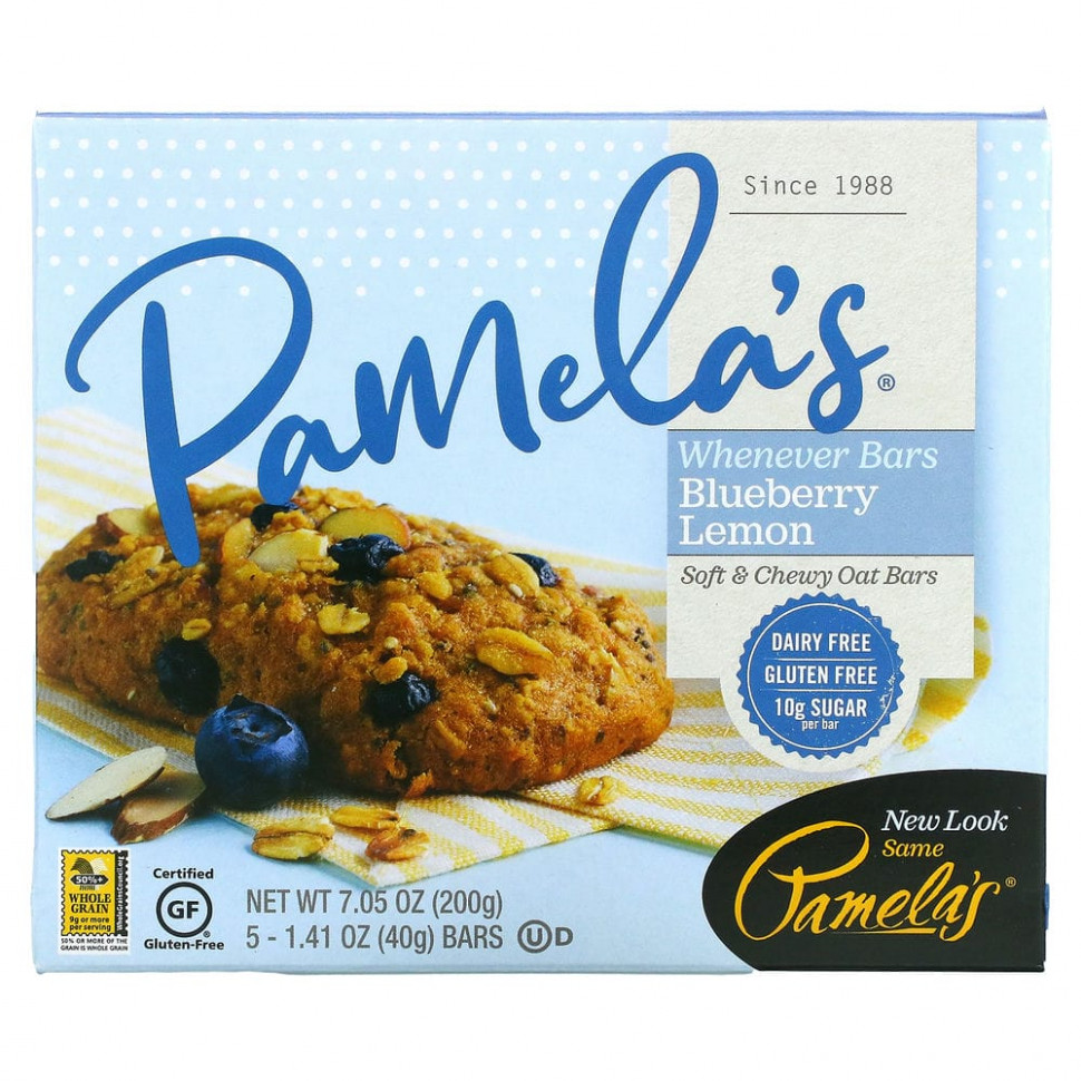  Pamela's Products, Wheever Bars, ,   , 5 , 40  (1,41 )     -     , -, 