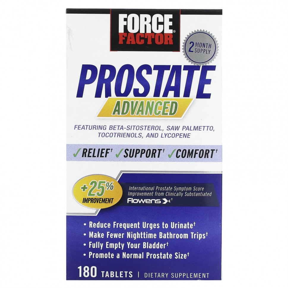  Force Factor, Prostate Advanced, 180     -     , -, 