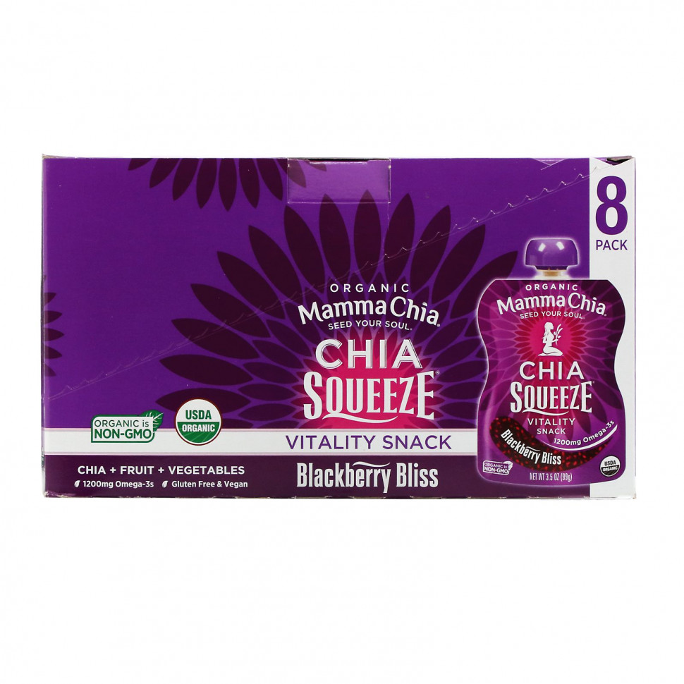  Mamma Chia, Organic Chia Squeeze, Vitality Snack, , 8 , 99  (3,5 )    -     , -, 