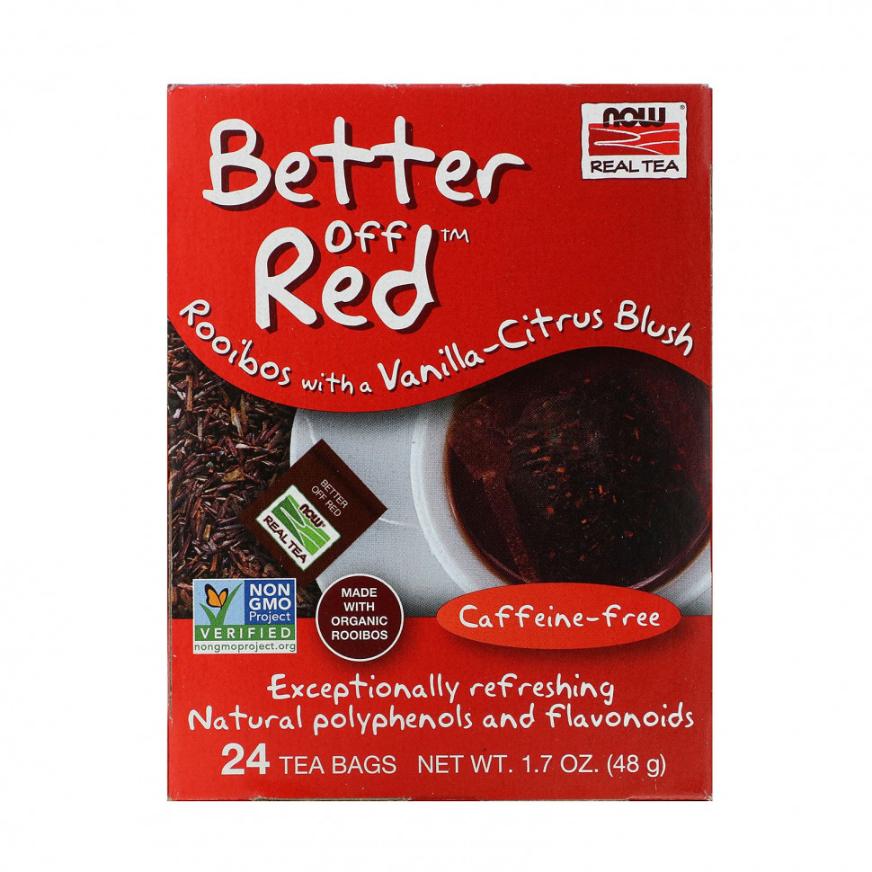  NOW Foods, Real Tea, Better Off Red,  , 24  , 48  (1,7 )    -     , -, 