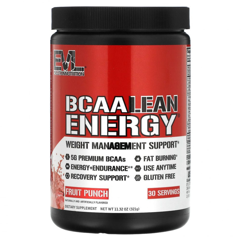  EVLution Nutrition, BCAA LEAN ENERGY,  , 321  (11,32 )    -     , -, 